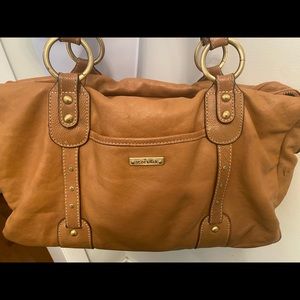 StorkSak leather diaper bag